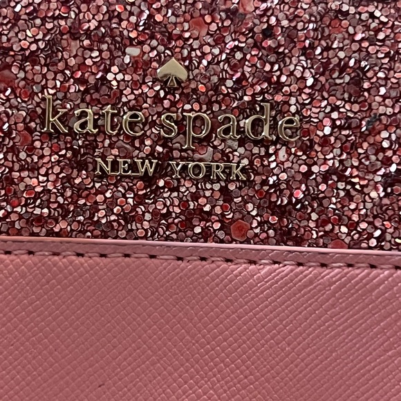 KATE SPADE Glitter Crossbody Dusty Peony is color - Picture 2 of 8